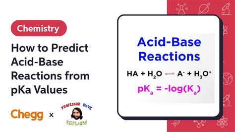 How To Predict Acid Base Reactions From Pka Values Ft Professor Dave Youtube