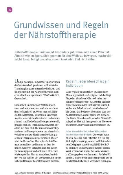 N Hrstoff Therapie Der Praxisleitfaden Von Helena Orfanos Boeckel