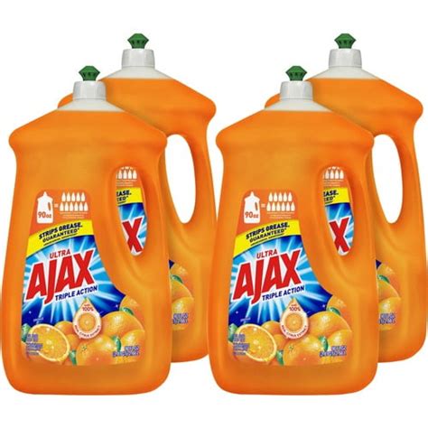 Ajax Triple Action Dish Soap Liquid Fl Oz Quart Orange