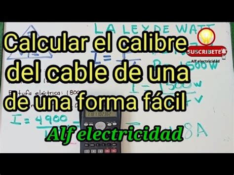 Como Calcular El Calibre Del Cable Para Una Instalaci N El Ctrica Youtube