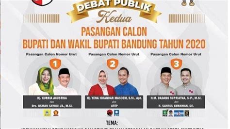 Debat Kedua Pilkada Bandung Kpu Buat Konsep Debat Lebih Hidup