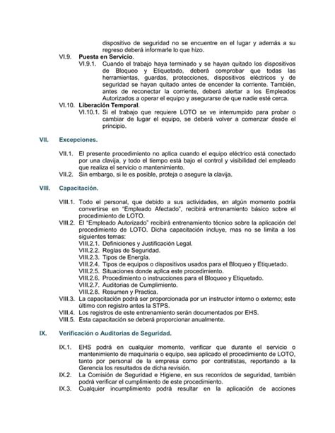 Bloqueo Y Etiquetado De Energia Loto Pdf