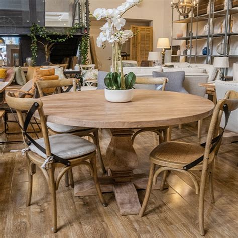 Reclaimed Elm Round Dining Table 150cm Urbano Interiors