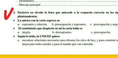 Encierro En C Rculo La Letra Que Antecede A La Respuesta Correcta En