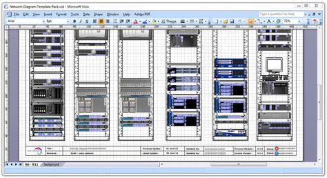 Network Rack Diagram Template Server Rack Excel Template