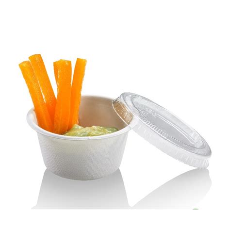 Pot à sauce écologique 60 ml mini coupelle en fibre par 100 Adiserve