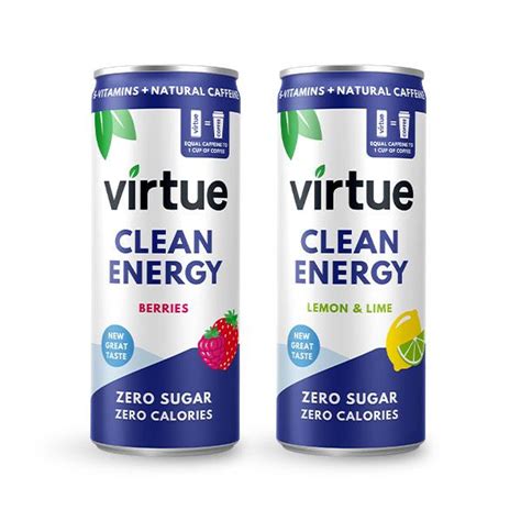 Virtue Clean Energy Drinks 250ml Zero Sugar Zero Calories