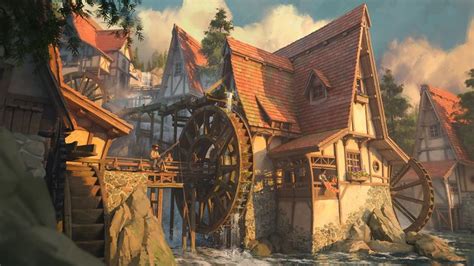 ArtStation Water Power Quentin Stipp Building Art Fantasy