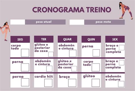 Cronograma Para Treinar Em Casa Rotinas De Treino Rotinas De Treino