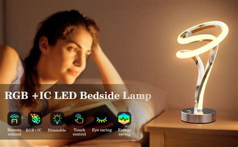 Putwish Lampe De Chevet Tactile Rgb Ic Led Lampe De Table Moderne Avec