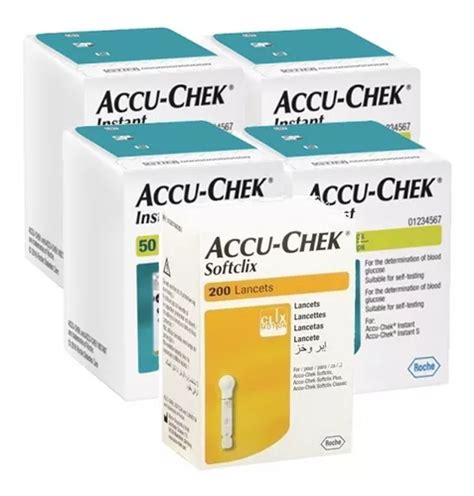 Accu chek Instant 200 Tiras Y 200 Lancetas P Glucometro Meses sin interés