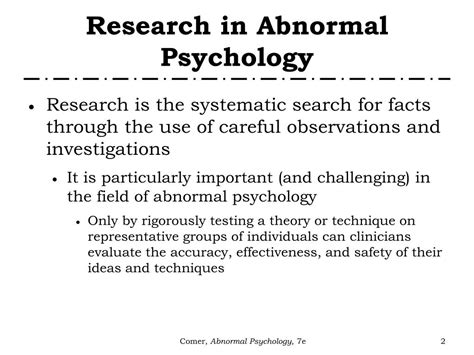 PPT - Research in Abnormal Psychology PowerPoint Presentation, free ...