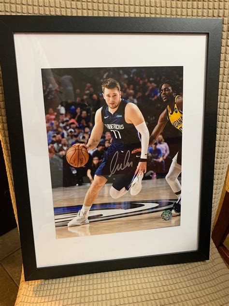 Luka Doncic Autographed Picture With Coa Dallas Mavericks Signed