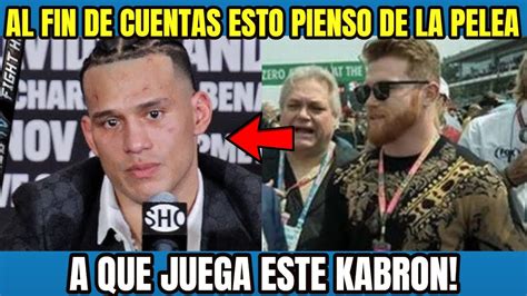 OMG ASI FUE LA PRIMERA REACCION DE CANELO LUEGO DE QUE BENAVIDEZ LE