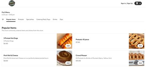 Philly Pretzel Factory Menu With Prices [Updated August 2024] - TheFoodXP