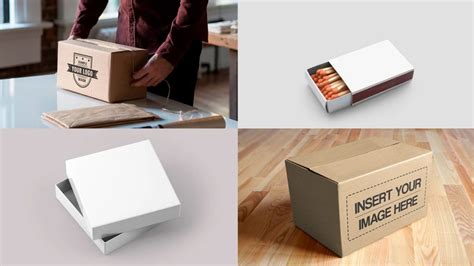 Plantillas Mockups De Cajas De Cart N Rectangular Cuadrado Vertical