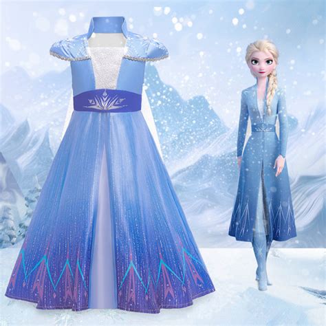 Jual Jual Beli Baju Kostum Elsa Frozen 2 Tangan Pendek High Quality