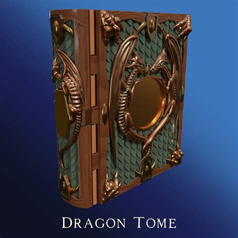 The Librarians Tome Dragon Tome 3d Printed Gaming Storage Accessory