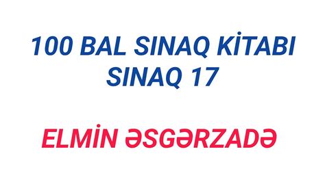 100 BAL SINAQ KİTABI 17 İBTİDAİ RİYAZİYYAT MİQ 2023 ELMİN