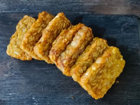tempeh   food   processed  fermented soybeans stock image