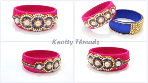 DIY How To Make A Silk Thread Designer Kada Bangle At Home