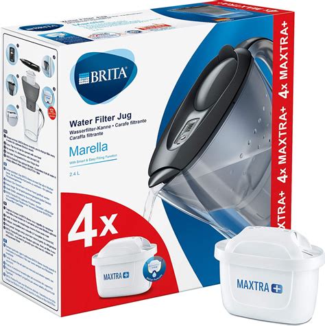 Brita Caraffa Filtrante Marella Per Acqua Grafite L Incl