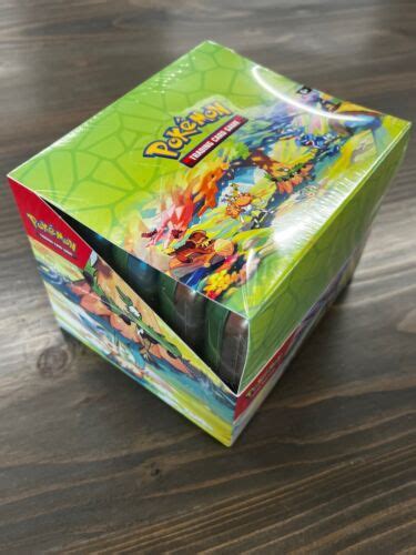 Pokemon VIBRANT PALDEA Mini Tin DISPLAY Box 10 Mini Tins Brand New