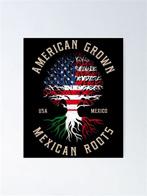 American Grown Mexican Roots Us Flag Mexico Independence Day Mexican