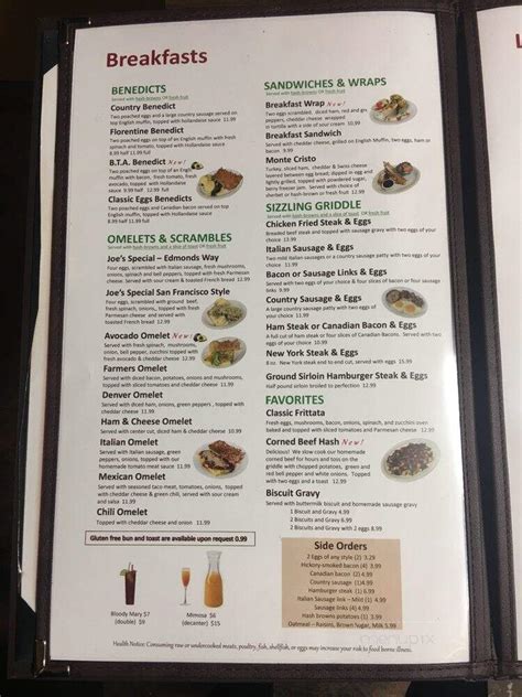 Menu Of Claire S Pantry In Edmonds Wa