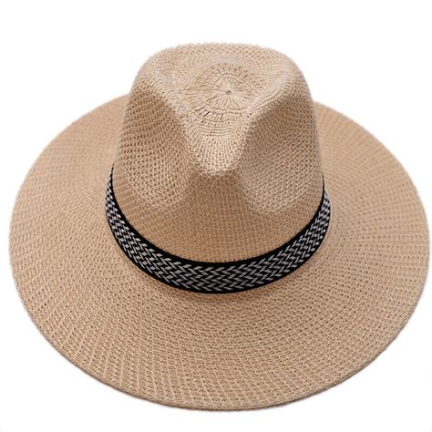 Men Women Straw Jazz Fedora Hat Trilby Cuban Sun Cap Panama Short Brim Summer Us Ebay