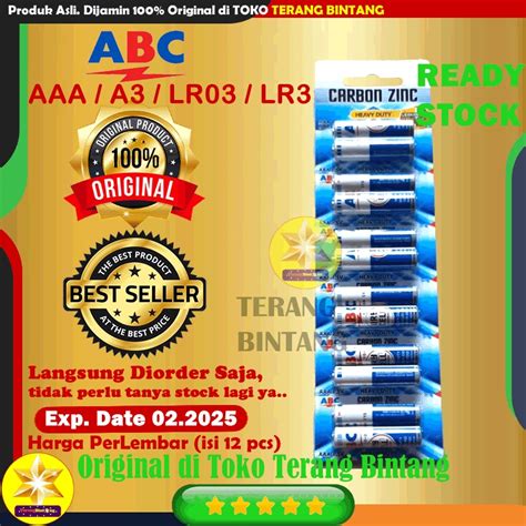 Jual Baterai Aaa A Abc Biru V Carbon Zinc Baterei Batre Batere