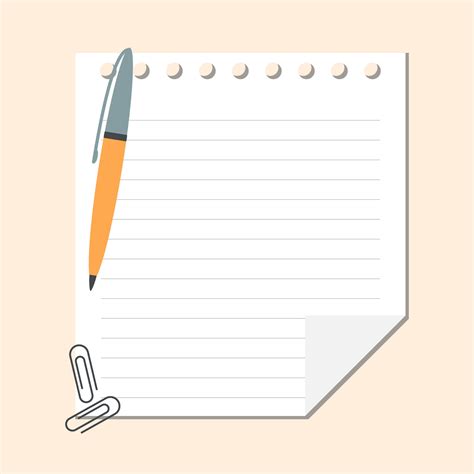 Paper And Pen 17439670 Vector Art At Vecteezy