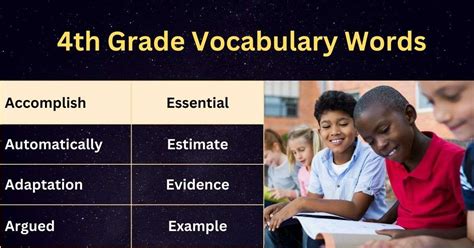 4th Grade Vocabulary Words