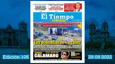 Diario El Tiempo De Cusco Edici N Jueves Diario El