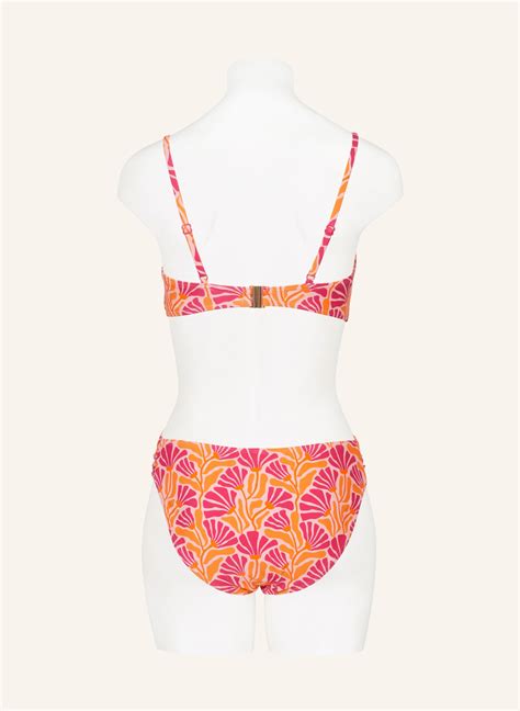 Hot Stuff B Gel Bikini Top In Rosa Fuchsia Orange