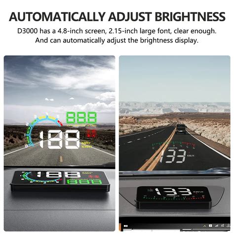 Digital Speedometer Car Head Up Display Windshield Projector Alarm ...