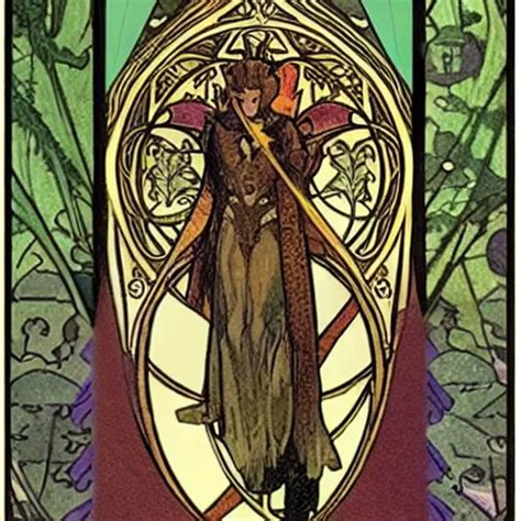 The Knight Tarot Cardart Nouveaumucha Stable Diffusion Openart