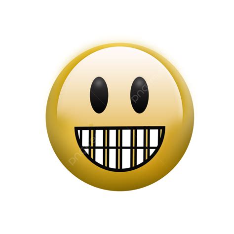 Smiley Cartoon Happy Face With Teeth Illustration, Emoticon Icon Smiley Face, Beaming Face With ...