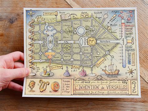 Palace of Versailles Gardens' Plan Drawing Print on Art - Etsy