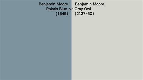 Benjamin Moore Polaris Blue Vs Gray Owl Side By Side Comparison