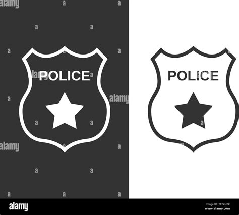 Set Police badge in flat style. Police badge icons. Eps10 Stock Vector Image & Art - Alamy