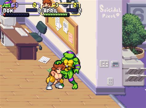 Post 6148254 Animated April O Neil Donatello Sprites Suicidalpixel Teenage Mutant Ninja Turtles