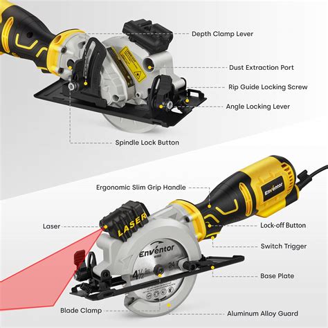 Mini Circular Saw Enventor Compact Circular Saw With Laser Guide