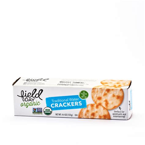 Field Day Organic Traditional Water Crackers 124g Healthy Options