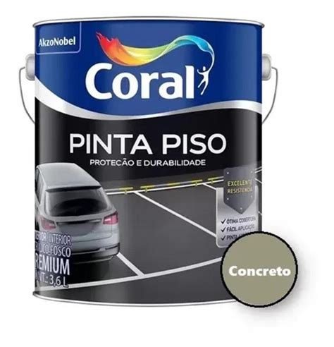 Tinta Piso Alta Resistencia Emborrachada L Coral Cores Tinta Para