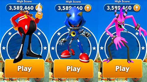 Sonic Dash Metal Sonic Unlocked Fully Upgraded All Characters