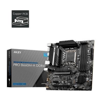 Placa Mãe MSI PRO B660M A LGA 1700 mATX DDR4 911 7D43 004 KaBuM