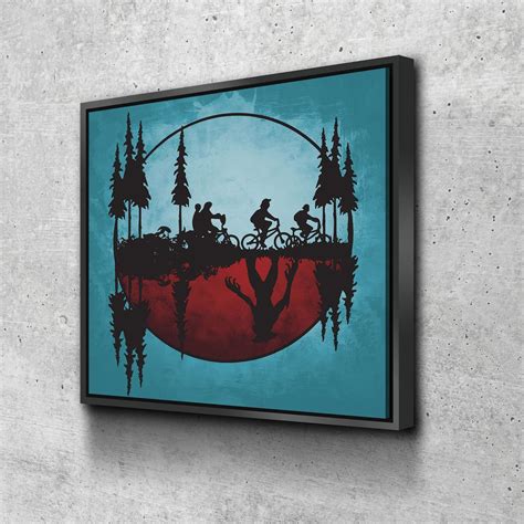 Upside Down World Canvas Wall Art, Stranger Things Wall Art, Stranger ...