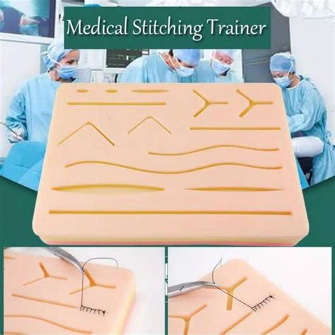 Jual Model Kulit Silikon Pad Sutura Latih Jahit Luka Medis Wound Suture