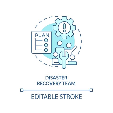 Disaster recovery team blue concept icon. Effective disaster recovery